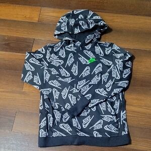 Nike Black and White Logo Hoodie